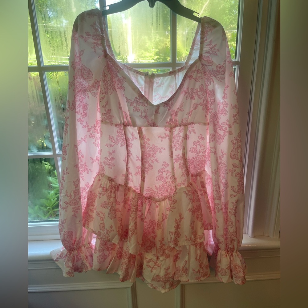 Floral corset romper
